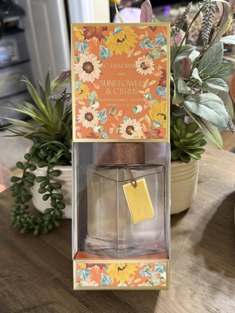GC Fragrance High Fragrance Diffuser In Sunflower & Citrus - NIB